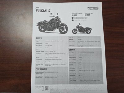 2025 Kawasaki Vulcan S ABS Cruiser