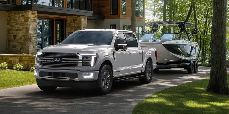 2026 Ford F-150 towing a boat