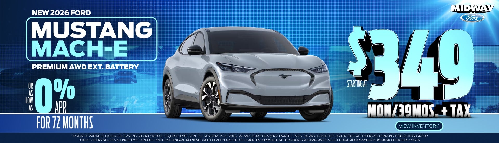 2025 Ford Mustang Mach-e - Starting at $189mon - 0% APR 