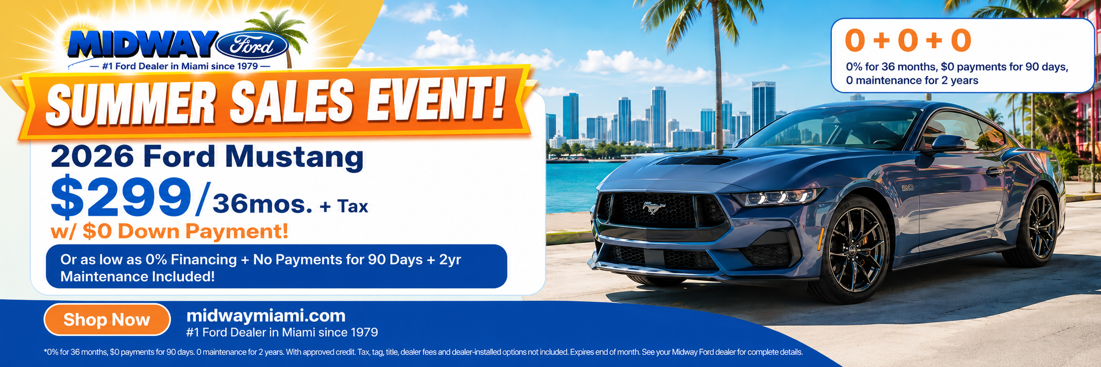 2026 Ford Mustang $299mon/36mos. + Tax w/ $0 Down Payment!