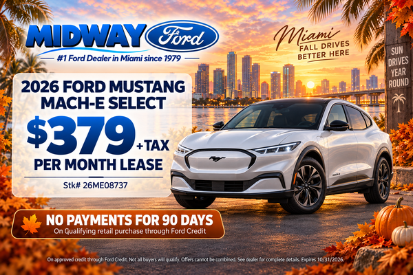 2026 Mustang Mach E lease $379 per month plus tax