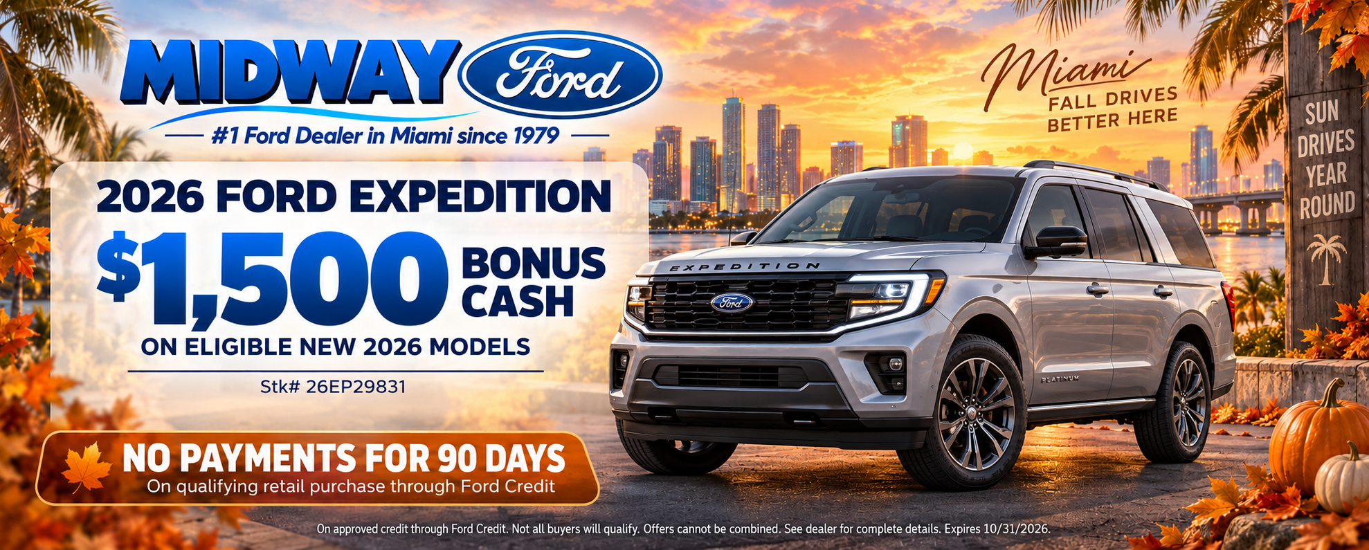 2026 Ford Expedition with $1,500 bonus cash