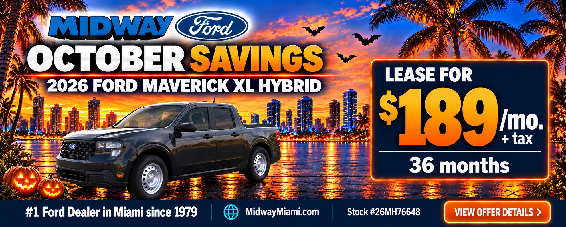2026 Ford Maverick XL Hybrid lease $189 per month plus tax