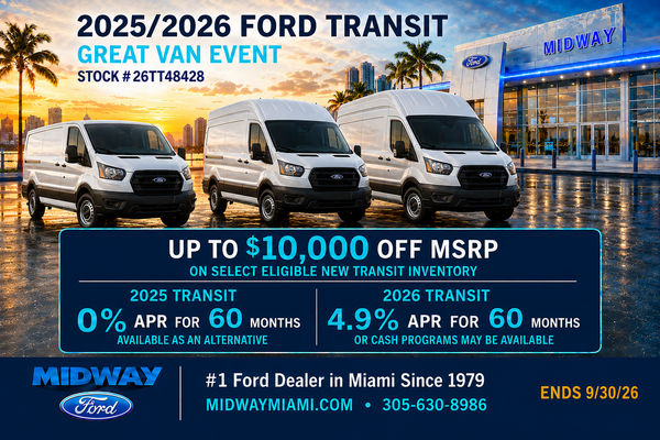 2025/2026 Transit: Up to $10,000 off select models