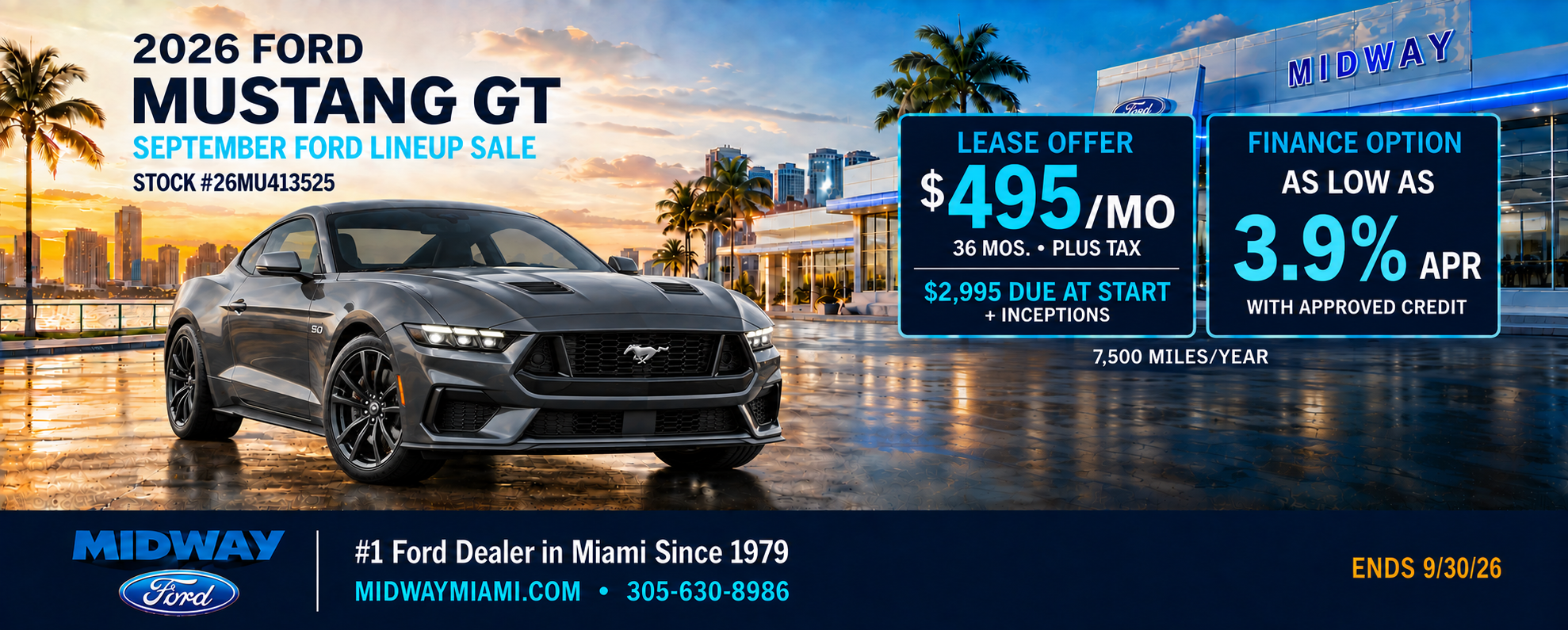 2026 Ford Mustang GT - $495/mo. + tax - As low as 3.9% APR