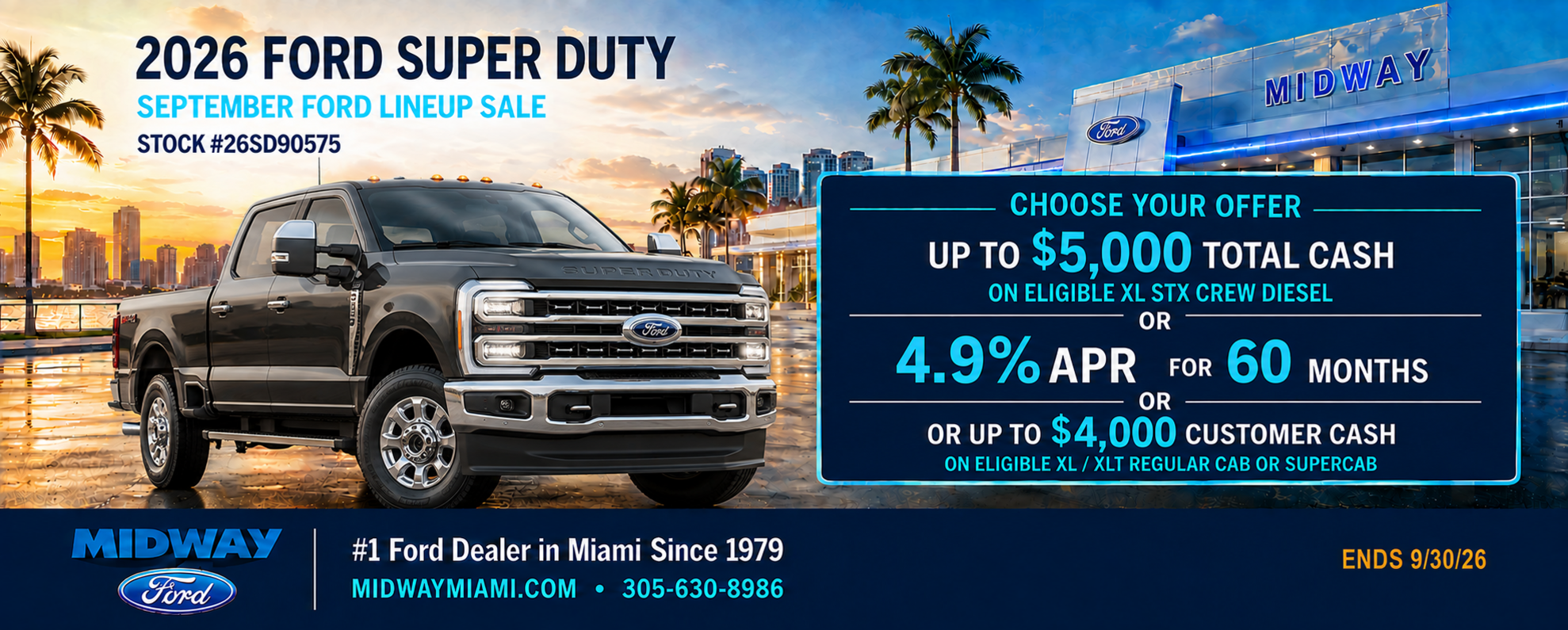 2026 Super Duty: Up to $5,000 cash on select models