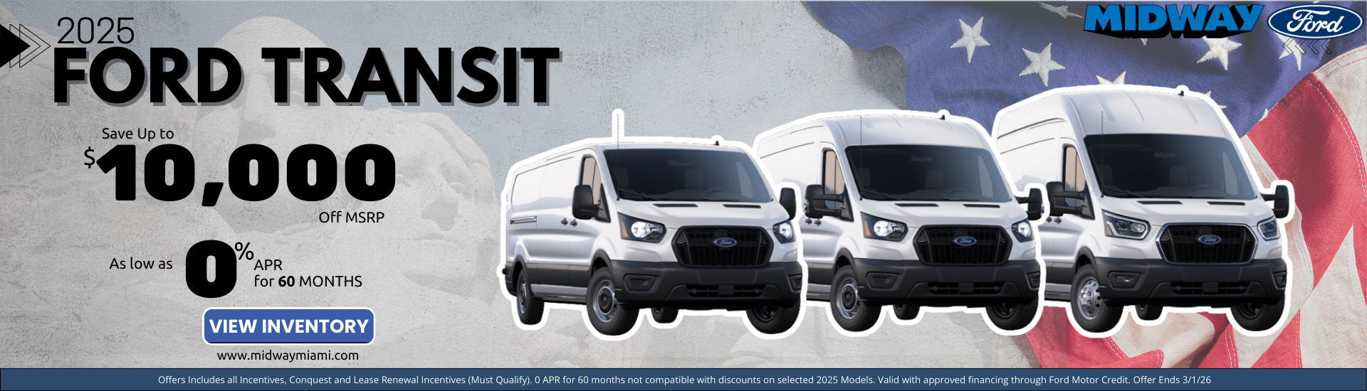 2025 Ford Transit - Save up to $10,000 - As low as 0% APR 