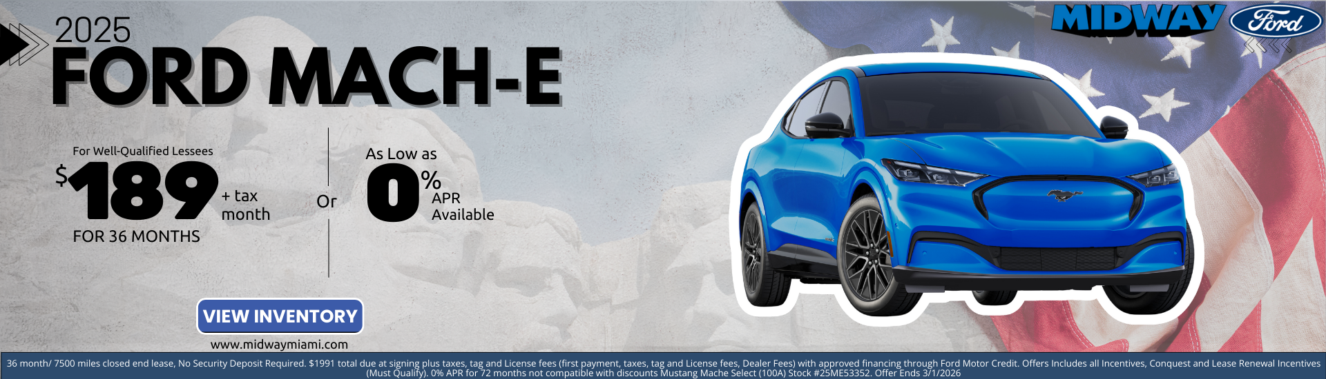 2025 Ford Mustang Mach-e - Starting at $189mon - 0% APR 